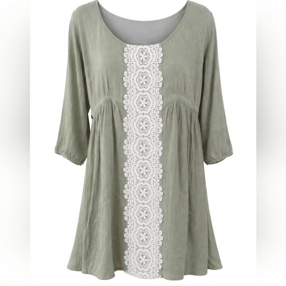 Flying Tomato Dresses & Skirts - Flying Tomato Midi Boho Dress White Lace SZ Medium New